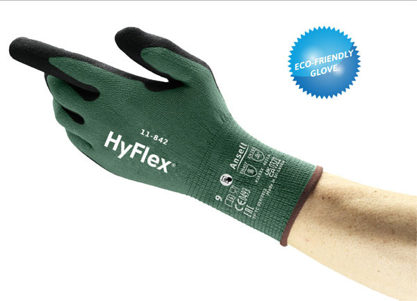 Ansell Hyflex 11-842 Gloves Green Size S AN11-842S