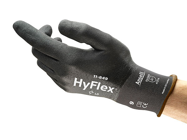 Ansell Hyflex Gloves 11-849 Black Size S AN11-849S