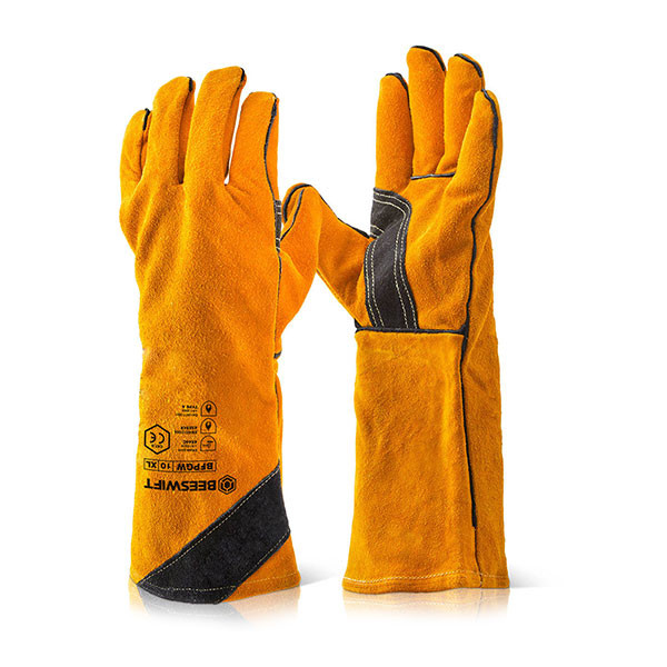 Beeswift Premium Golden Welders Gauntlet Gloves 16" Gold BFPGWN