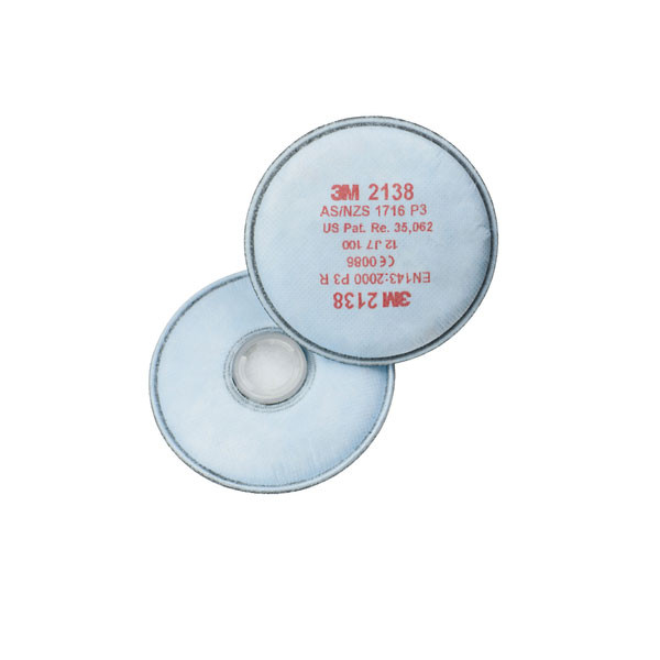 3M 2138 P3 Respirator Filter White 3M2138