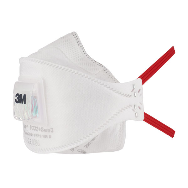 3M 9332+Gen3 Aura Ffp3v Mask White Size 496X288X438MM 3M9332PLUSGEN3