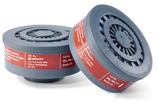 Beeswift Respirator A1 Filters Pair Grey BB3000A1