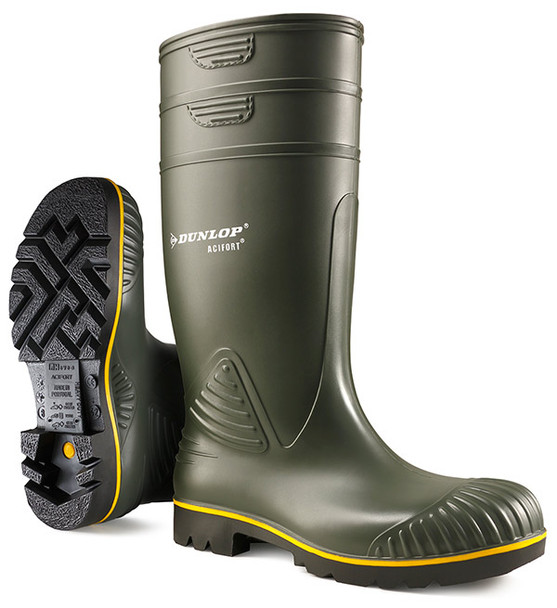 Dunlop Acifort Heavy Duty Wellingtons Green Size 6 B44063106