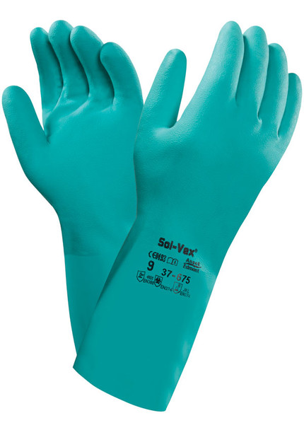 Ansell Solvex 37-675 Glove Green Size L AN37-675L