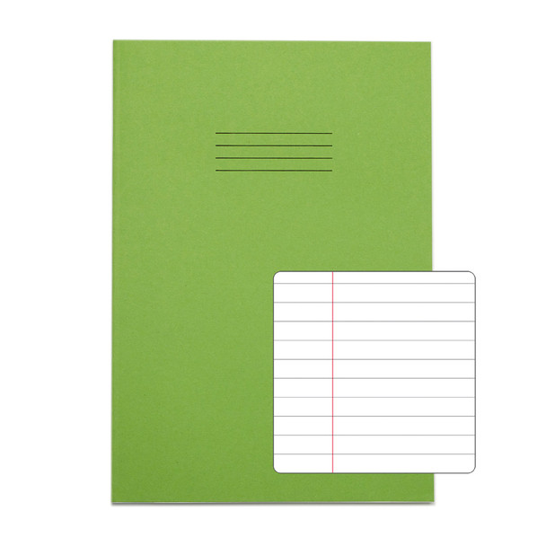 Rhino A4 Exercise Book 80 Page Ruled F8m Light Green Pack 50 - VEX668-1205-4 VEX668-1205-4
