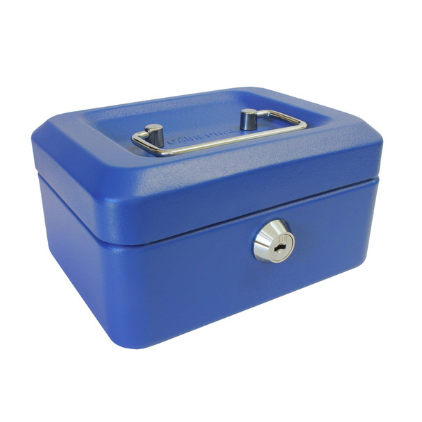 Valuex Metal Cash Box 150Mm 6 " Key Lock Blue CBBL6