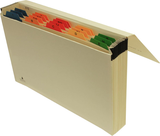Cathedral Expanding File Manilla Mylar Reinforced 19 Pocket Labelled A-Z Buff EXPCAAZ19