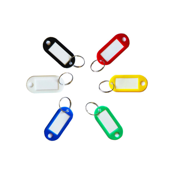 Valuex Key Tags Plastic Assorted Colours Pack 100 KTS100
