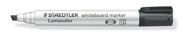 Staedtler Lumocolor Whiteboard Marker Chisel Tip 2-5Mm Line Black Pack 10 351B-9