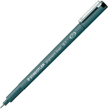 Staedtler Pigment Liner Pen 0.1Mm Line Black Pack 10 30801-9