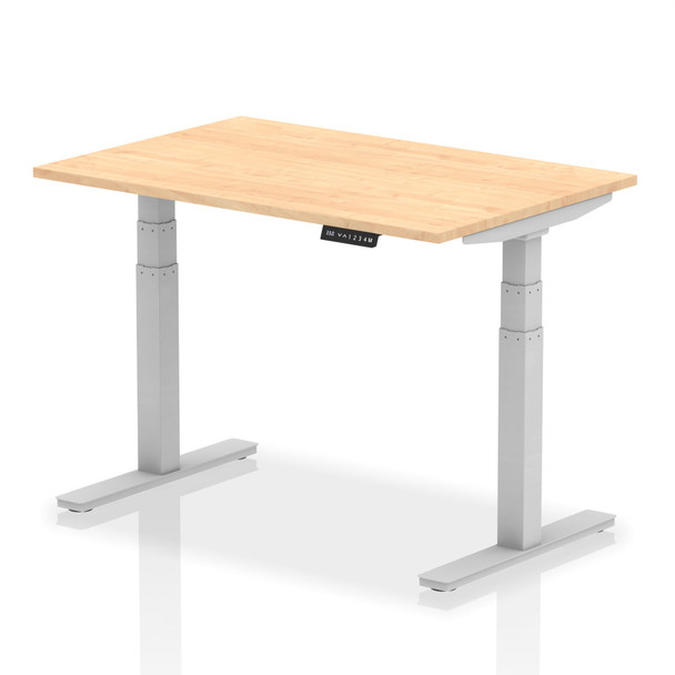 Dynamic Air 1200 X 800Mm Height Adjustable Desk Maple Top Silver Leg HA01013 HA01013