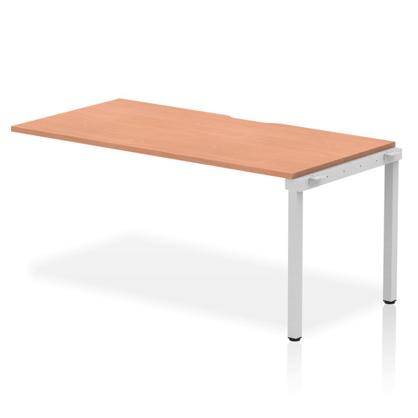Evolve Plus 1600Mm Single Row Extension Kit Beech Top Silver Frame BE328 BE328