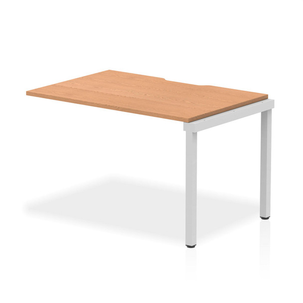 Evolve Plus 1200Mm Single Row Extension Kit Oak Top Silver Frame BE340 BE340