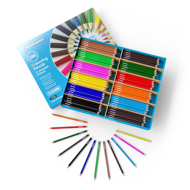 Classmaster Colouring Pencils In 12 Assorted Colours Pack 288 - CP288 CP288
