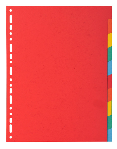 Exacompta forever Recycled Divider 10 Part A4 220Gsm Card Vivid Assorted Colours 2010E