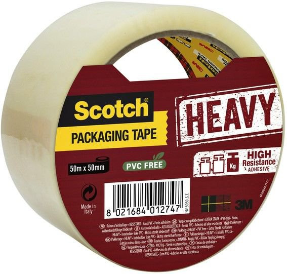 Scotch Packaging Tape Heavy Transparent 50Mm X 50M Pack 1 7100094738 7100300849