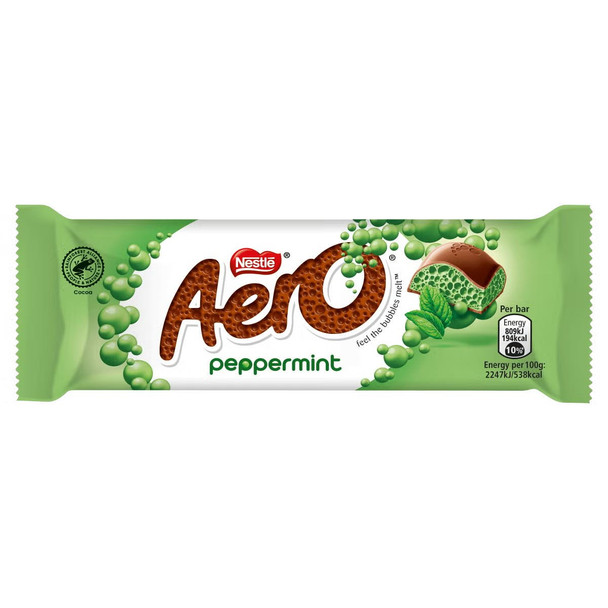Aero Bubbly Peppermint Chocolate Bar 36G Case 24 - 12481261 12481261