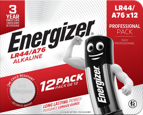 Energizer Alkaline Lr44 Coin Cell Pack 12 - 453867 453867