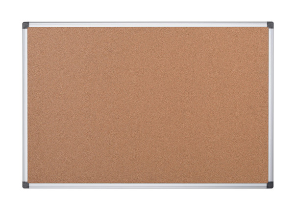 Bi-Office Maya Cork Noticeboard Double Sided Aluminium Frame 900X600mm CA033750