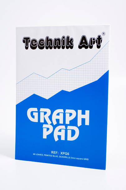 Technik Art A4 Graph Pad 5Mm Quadrille 70Gsm 40 Sheets White/Blue Grided Paper X XPG6Z