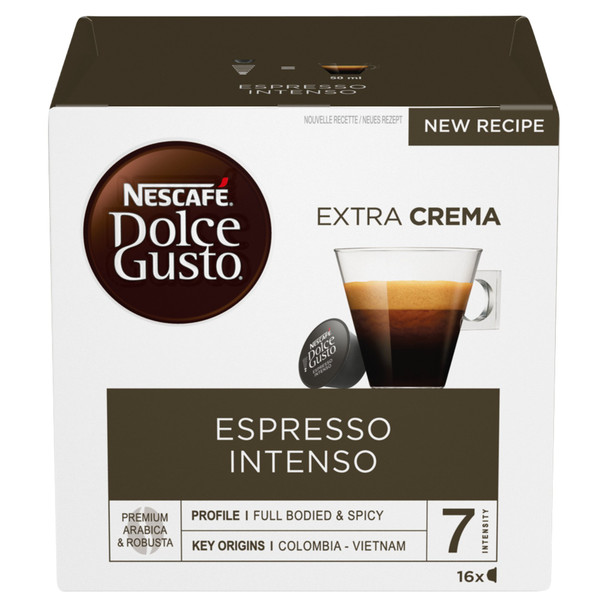 Nescafe Dolce Gusto Espresso Intenso Coffee 16 Capsules Pack 3 12386552