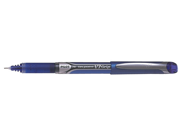 Pilot V7 Grip Hi-Tecpoint Liquid Ink Rollerball Pen 0.7Mm Tip 0.4Mm Line Blue Pa 4902505279799