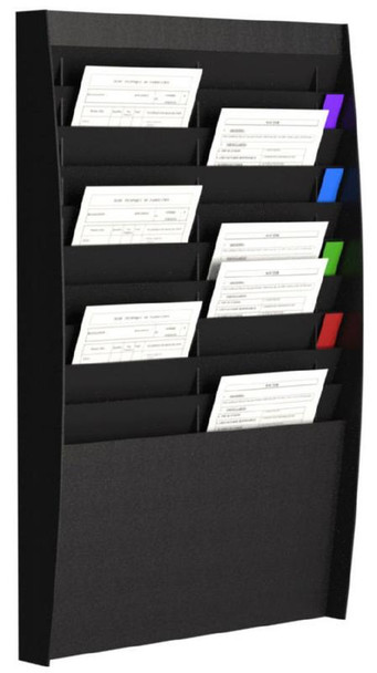 Fast Paper Document Control Panel/Literature Holder 2 X 10 Compartment A4 Black FV21001