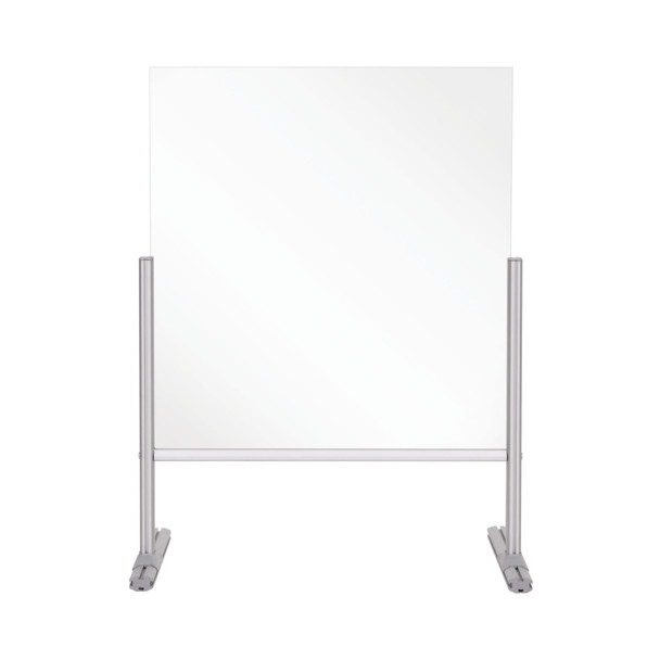 Bi-Office Desk Protective Divider Screen Glass 650X850mm Clear DSP693041 DSP693041