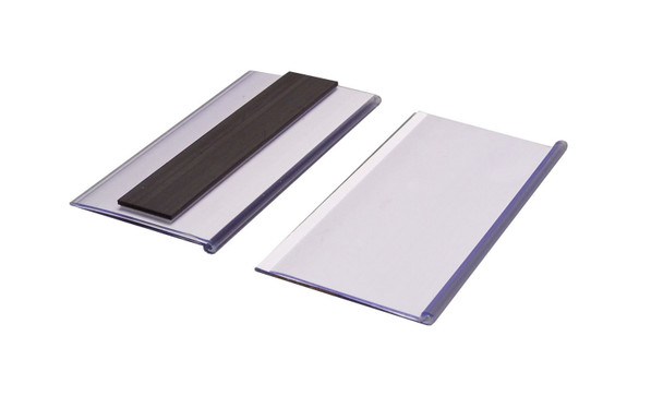 Beaverswood Magnetic Ticket Holder Clear With Card Insert White for Shelving And TS510M