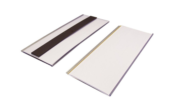 Beaverswood Magnetic Ticket Holder Clear With Card Insert White for Shelving And TS820M