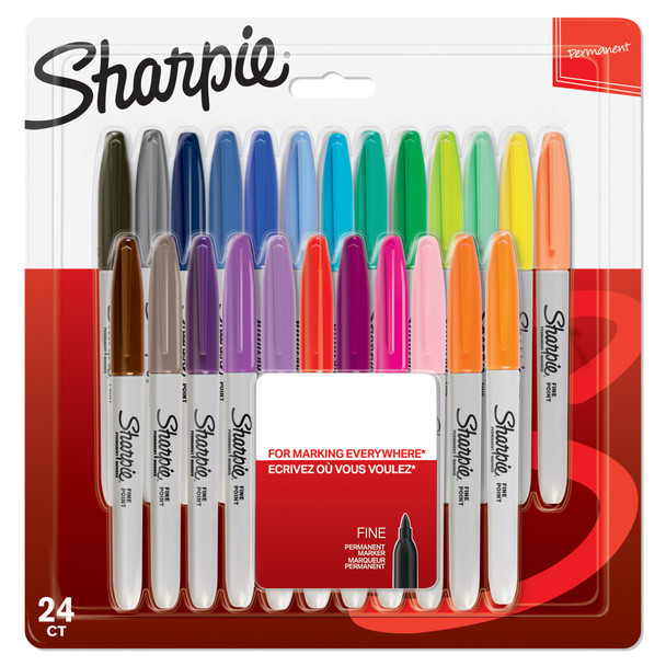 Sharpie Permanent Marker Assorted Pack 24 2065405 2065405