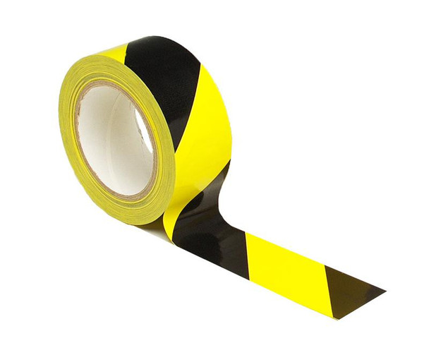 Beaverswood Industrial Vinyl Floor Line Marking Tape 50Mmx33m Black/Yellow Roll LMT/BY