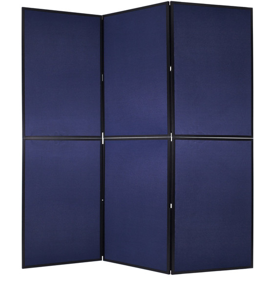 Bi-Office Showboard Exhibition System 6 Panel Blue/Grey DSP330516