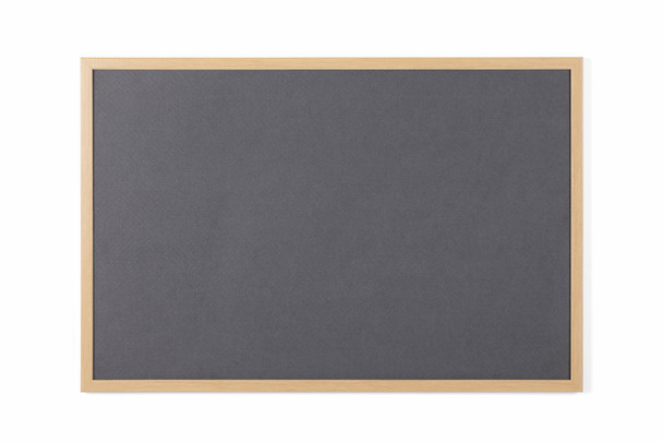 Bi-Office Earth-It Executive Grey Felt Noticeboard Oak Wood Frame 900X600mm FB0742239