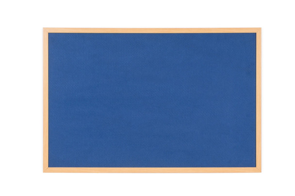 Bi-Office Earth-It Executive Blue Felt Noticeboard Oak Wood Frame 1200X900mm FB1443239