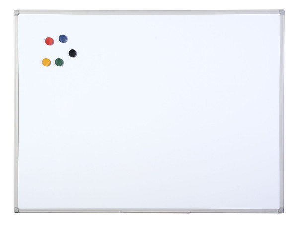Bi-Office Maya Non Magnetic Melamine Whiteboard Grey Plastic Frame 1200X1800mm MB8512186