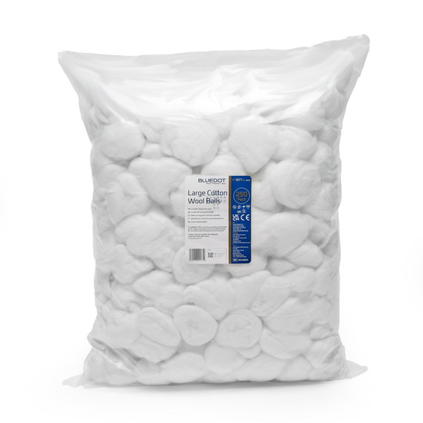 Blue Dot Absorbent Cotton Wool Balls Large Pack 250 - 30CWB250 30CWB250