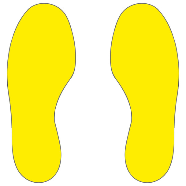 Beaverswood Warehouse Floor Signal Markers Feet Symbol H300mmxw100mm Yellow Pack FSF/Y