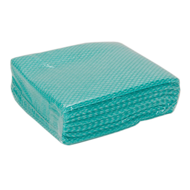 Valuex Folded Cleaning Cloth 480X360mm Green Pack 50 0707013
