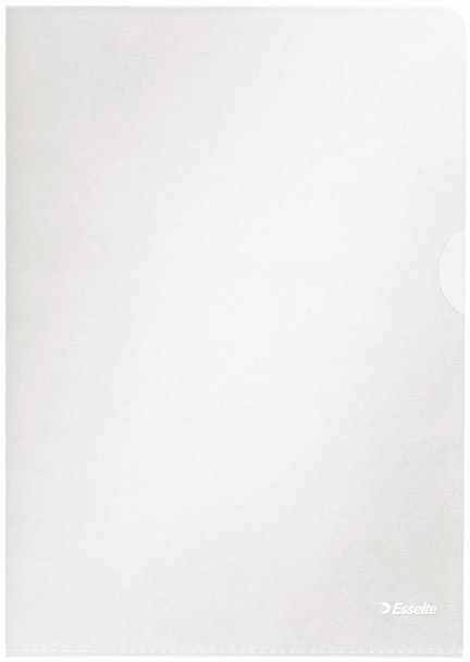 Esselte Cut Back Folder Polypropylene A4 105 Micron Clear Pack 100 54832 54832