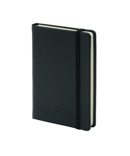 Silvine Executive A6 Casebound Soft Feel Cover Notebook Ruled 160 Pages Black 196BK