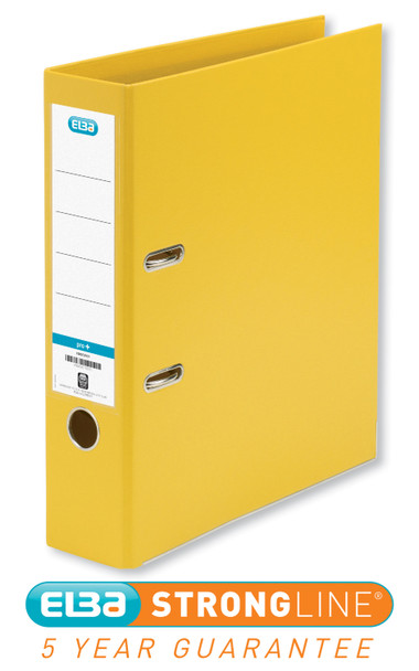 Elba Smart Pro+ Lever Arch File A4 80Mm Spine Polypropylene Yellow 100202166 100202166