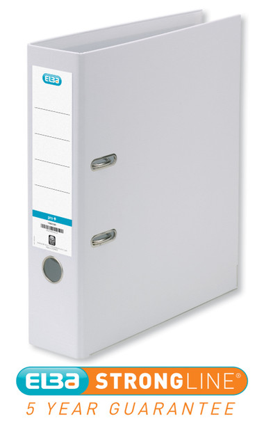 Elba Smart Pro+ Lever Arch File A4 80Mm Spine Polypropylene White 100202160 100202160