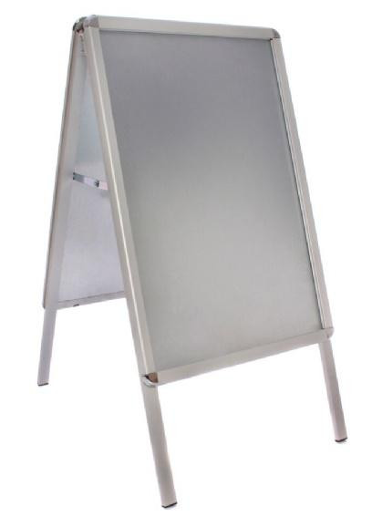 Deflecto A1 Aluminium A-Frame Pavement Display Board With Snap Frame - Silver - PPA110S