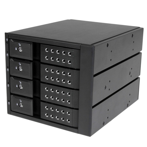 StarTech.com 4 Bay Aluminum Trayless Hot Swap Mobile Rack Backplane for 3.5 " SA HSB4SATSASBA