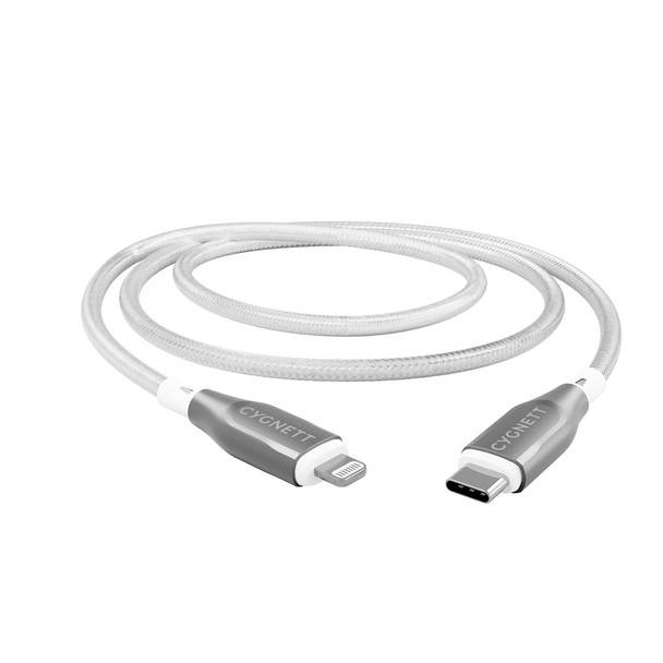 Cygnett CY4670PCCCL 2 m Lightning USB C Male Male Grey White CY4670PCCCL