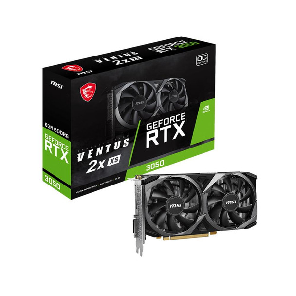 Msi GEFORCE RTX 3050 VENTUS 2X XS 8G OC 8Gb Gddr6/Pci Express 4.0/1807Mhz/14000M GEFORCE RTX 3050 VENTUS 2X XS 8G OC