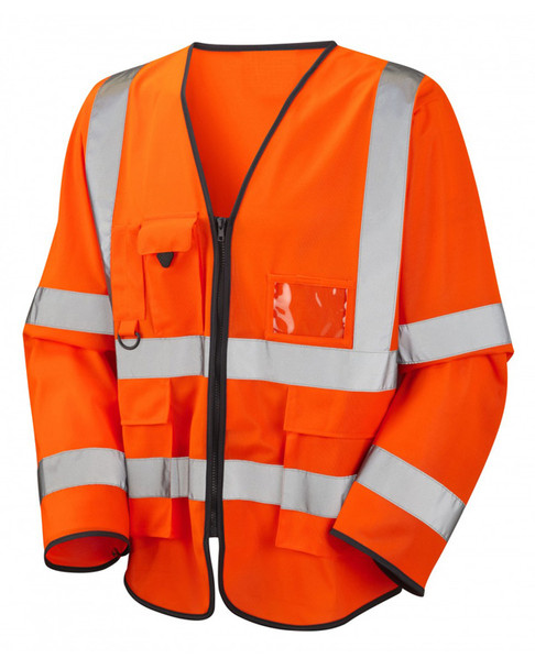 Beeswift Hi-Vis Long Sleeve Executive Id Jerkin Orange Size M PKJEXECORM