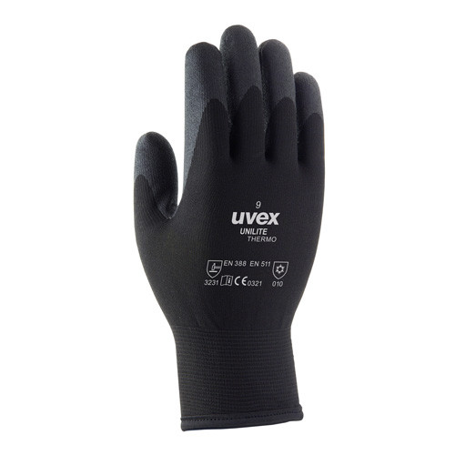 Uvex Unilite Thermo Gloves Black Size 10 60593-10