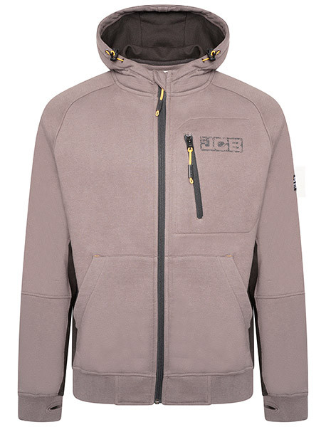 Jcb Workwear Trade Zip Thru Hoodie Grey Size S DK9S-S
